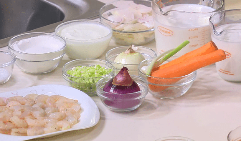 مقادير طريقة عمل كشك بالجمبري و البصل