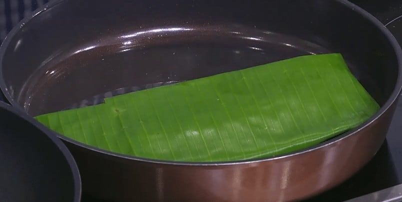 طريقة عمل سمك في ورق الموز